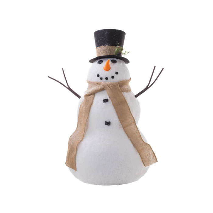 The Holiday Aisle White Red Styrofoam Standing Happy Snowman With